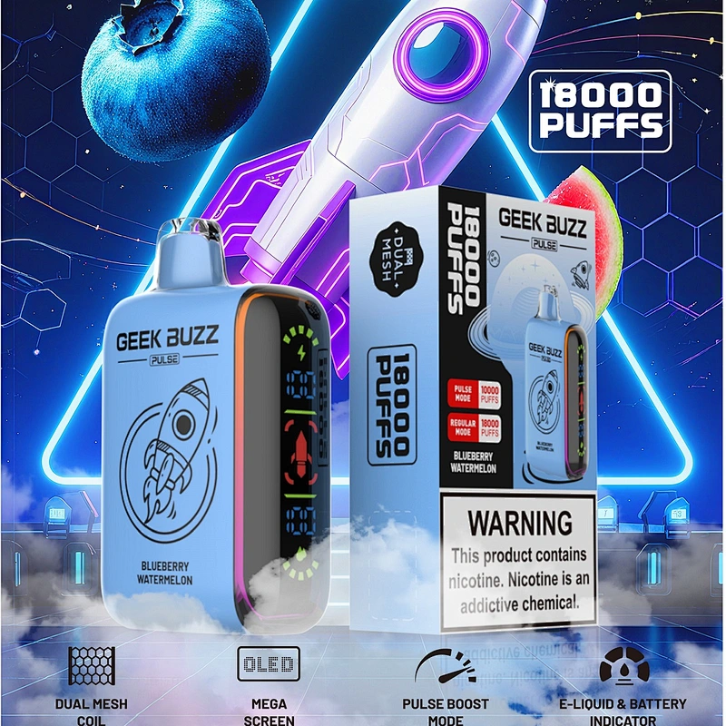 Geek Buzz Pulse 18000 Puffs OLED Vape  linkupgogo