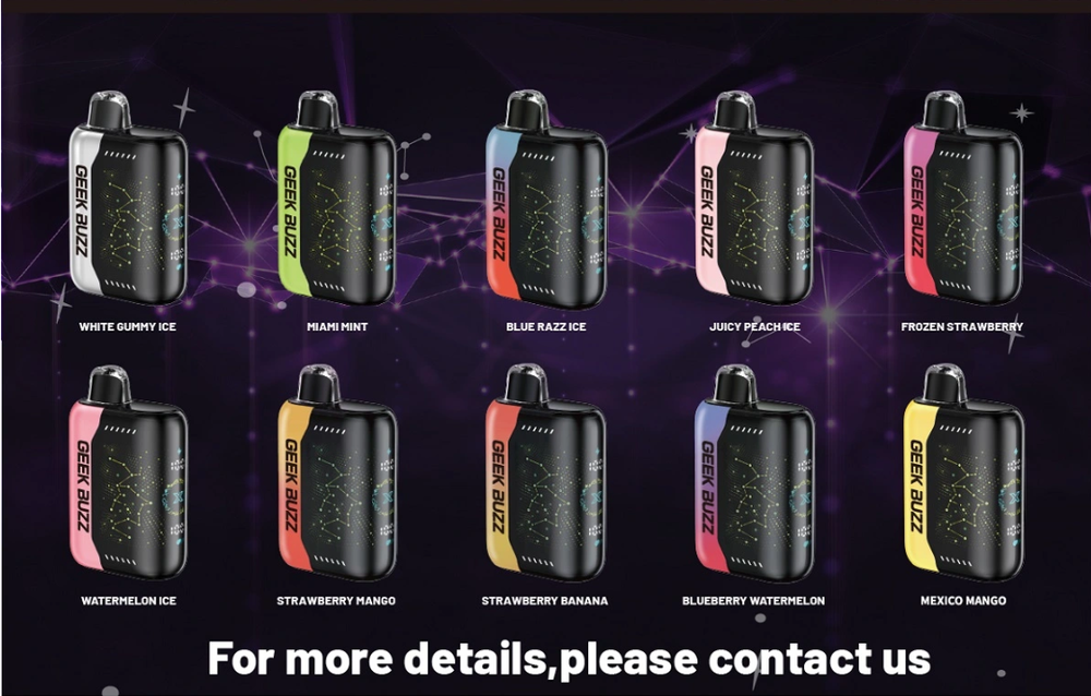 LINKUPGOGO GEEK BUZZ PULSE X 30000 puffs full flavors collection star sky 3D curved screen disposable vape for wholesale