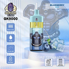 LINKUPGOGO Gorilla King 9000 Puffs Blueberry Ice flavor non leakage mesh coil disposable vape for wholesale