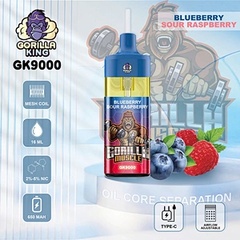 LINKUPGOGO Gorilla King 9000 Puffs Blueberry Ice flavor non-leakage refillable pod vape for wholesale distribution