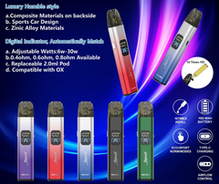 LINKUPGOGO Reymont Pura Swift 30W all 5 colors refillable pod vape set with gradient and matte options vape factory wholesale