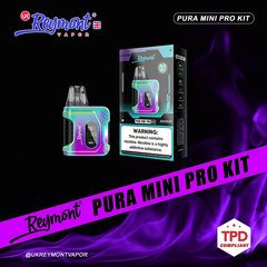 LINKUPGOGO Reymont Pura Mini Pro rainbow gradient adjustable power pod system with colorful TFT display vape factory supplier
