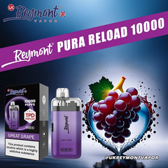 LINKUPGOGO Reymont Pura Reload 10K Great Grape 10ml 20mg nic salt e-liquid classic grape vape juice for wholesale distribution