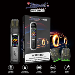 LINKUPGOGO Reymont Pura Steeze matte black refillable pod system 10 times refill compatible with OX pod vape factory supplier