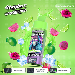 LINKUPGOGO Stag Bar King 40000 Puffs Black Dragon Ice unique flavor rechargeable disposable vape bulk wholesale