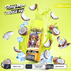 LINKUPGOGO Stag Bar King 40000 Puffs Coco Loco 36ml led screen adjustable airflow disposable vape for wholesale bulk order