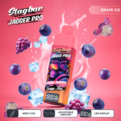 LINKUPGOGO Stag Bar King 40000 Puffs Grape Ice cold fruit flavor type c rechargeable disposable vape for wholesale