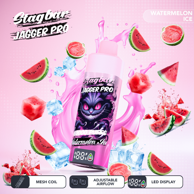 LINKUPGOGO Stag Bar King 40000 Puffs Watermelon Ice 36ml led screen adjustable airflow vape for wholesale bulk