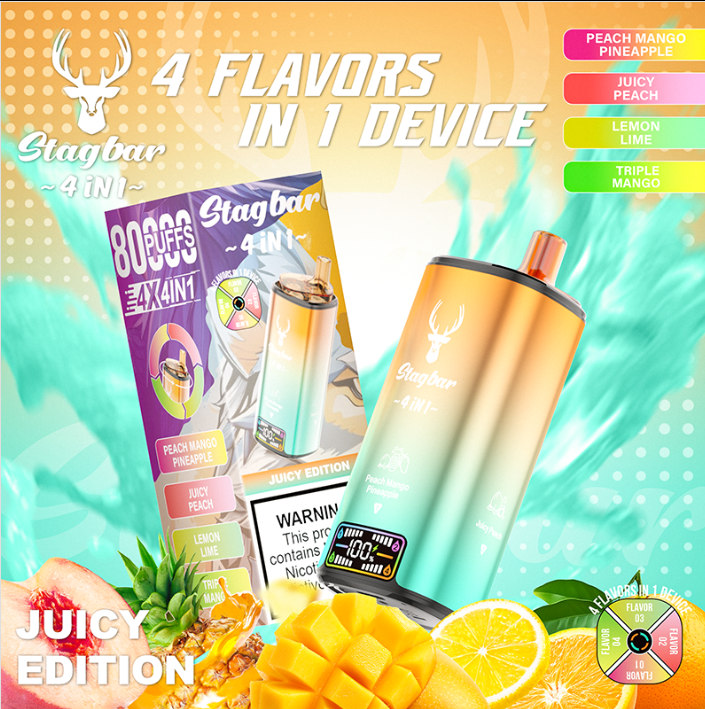 4-in-1 80K Puffs LED Disposable Vape – linkupgogo