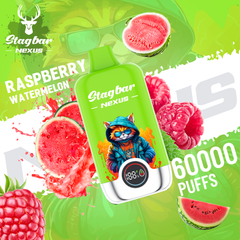 LINKUPGOGO Stagbar Nexus 60000 Puffs Raspberry Watermelon disposable vape premium fruit flavor vape factory wholesale distribution