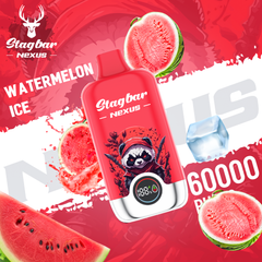 LINKUPGOGO Stagbar Nexus 60000 Puffs Watermelon Ice disposable vape LED screen display fruit flavor vape factory wholesale