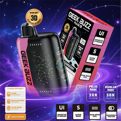 LINKUPGOGO GEEK BUZZ PULSE X Star Sky 3D curved screen innovative UI Super Mode dual mesh coil 30000 puffs rechargeable disposable vape