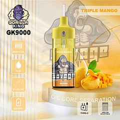 LINKUPGOGO Gorilla King 9000 Puffs Triple Mango flavor oil coil separation non leakage refillable vape for wholesale