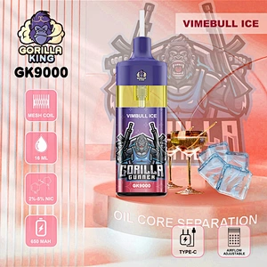 Gorilla King 9000 Puffs Refillable Vape Kit linkupgogo Gorilla King 9000 Puffs Refillable Vape Kit linkupgogo