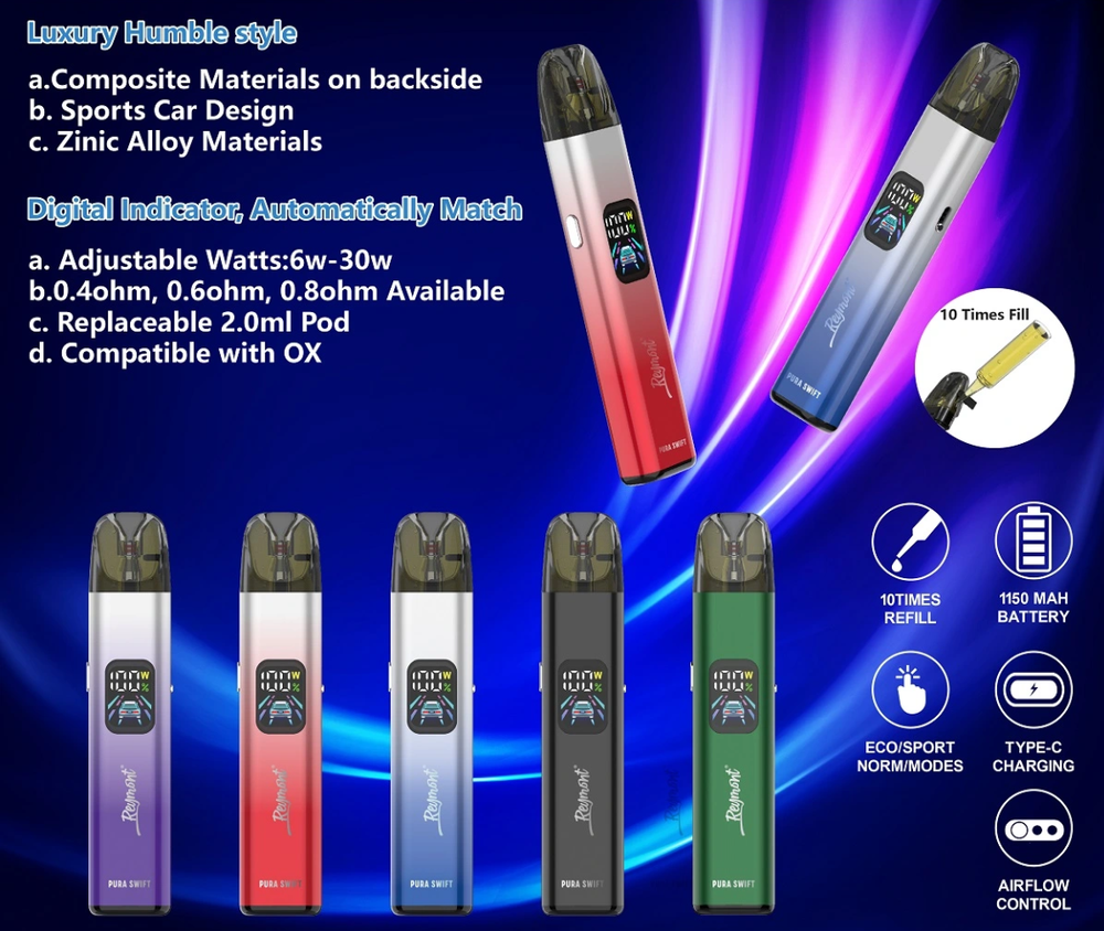 Pura Swift 30W Adjustable Refillable Pod linkupgogo Pura Swift 30W Adjustable Refillable Pod linkupgogo