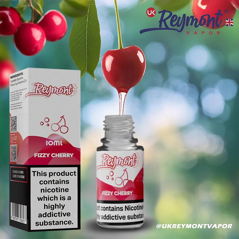 LINKUPGOGO Reymont PURA Fizzy Cherry nic salt e-liquid sparkling fruit vape juice for wholesale distribution