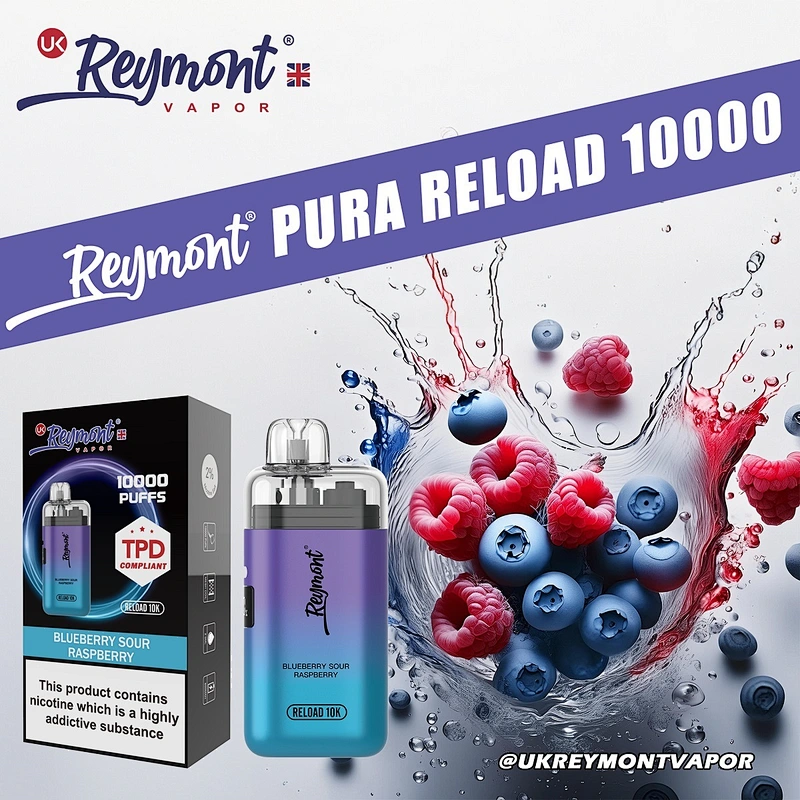 LINKUPGOGO Reymont Pura Reload 10K Blueberry Sour Raspberry 10ml 20mg nic salt e-liquid tangy berry vape juice wholesale