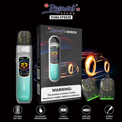 LINKUPGOGO Reymont Pura Steeze teal color 6-30W adjustable wattage pod vape with digital indicator vape factory bulk order