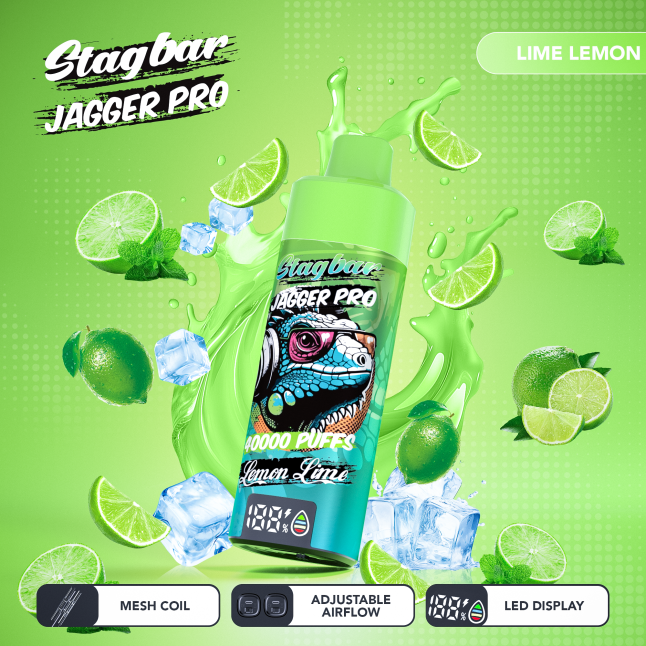 LINKUPGOGO Stag Bar King 40000 Puffs ime  Lemon 36ml adjustable airflow vape pen led display for wholesale distribution
