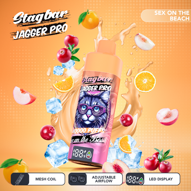 LINKUPGOGO Stag Bar King 40000 Puffs Sex On The Beach rechargeable type c disposable vape with led display for wholesale