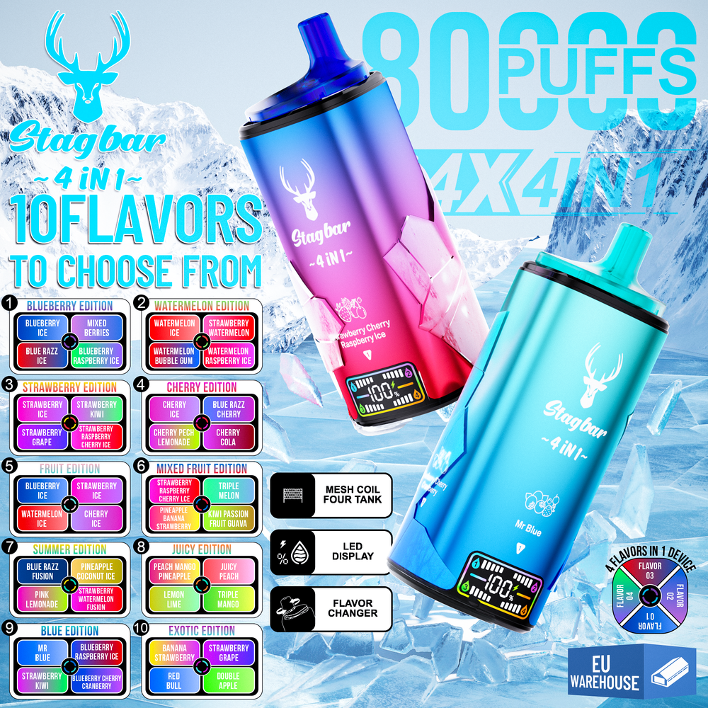 4-in-1 80K Puffs LED Disposable Vape – linkupgogo