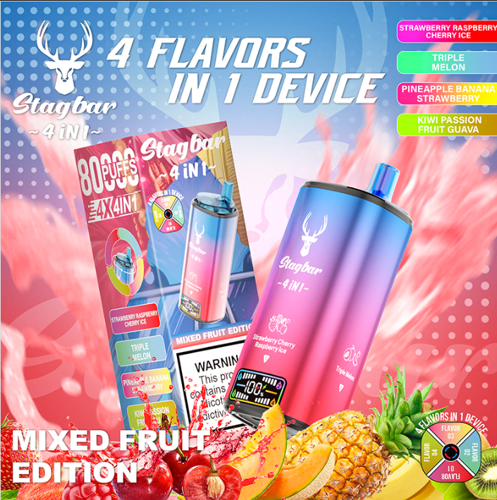 4-in-1 80K Puffs LED Disposable Vape  linkupgogo