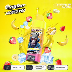 LINKUPGOGO Stagbar Jagger Pro Strawberry Banana disposable vape 40000 puffs mesh coil adjustable airflow LED display vape factory wholesale bulk order